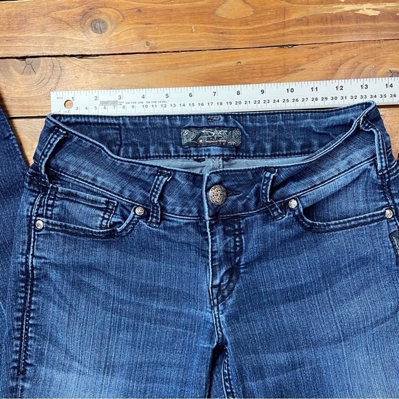 SILVER jeans western gloves works skinny lightweight denim  28 mid to low rise - Picture 8 of 12